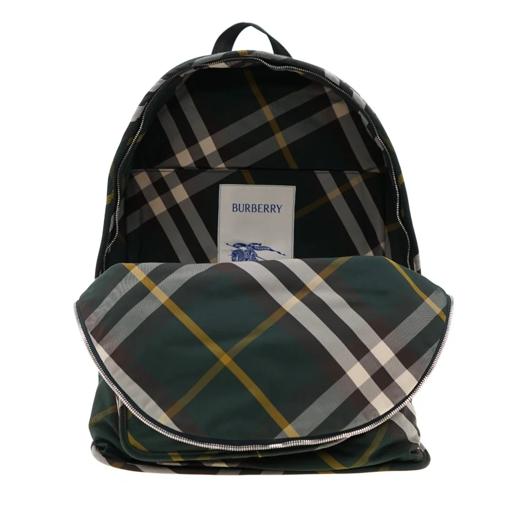 Burberry Shield Backpack Checkered Ivy Polyamide New